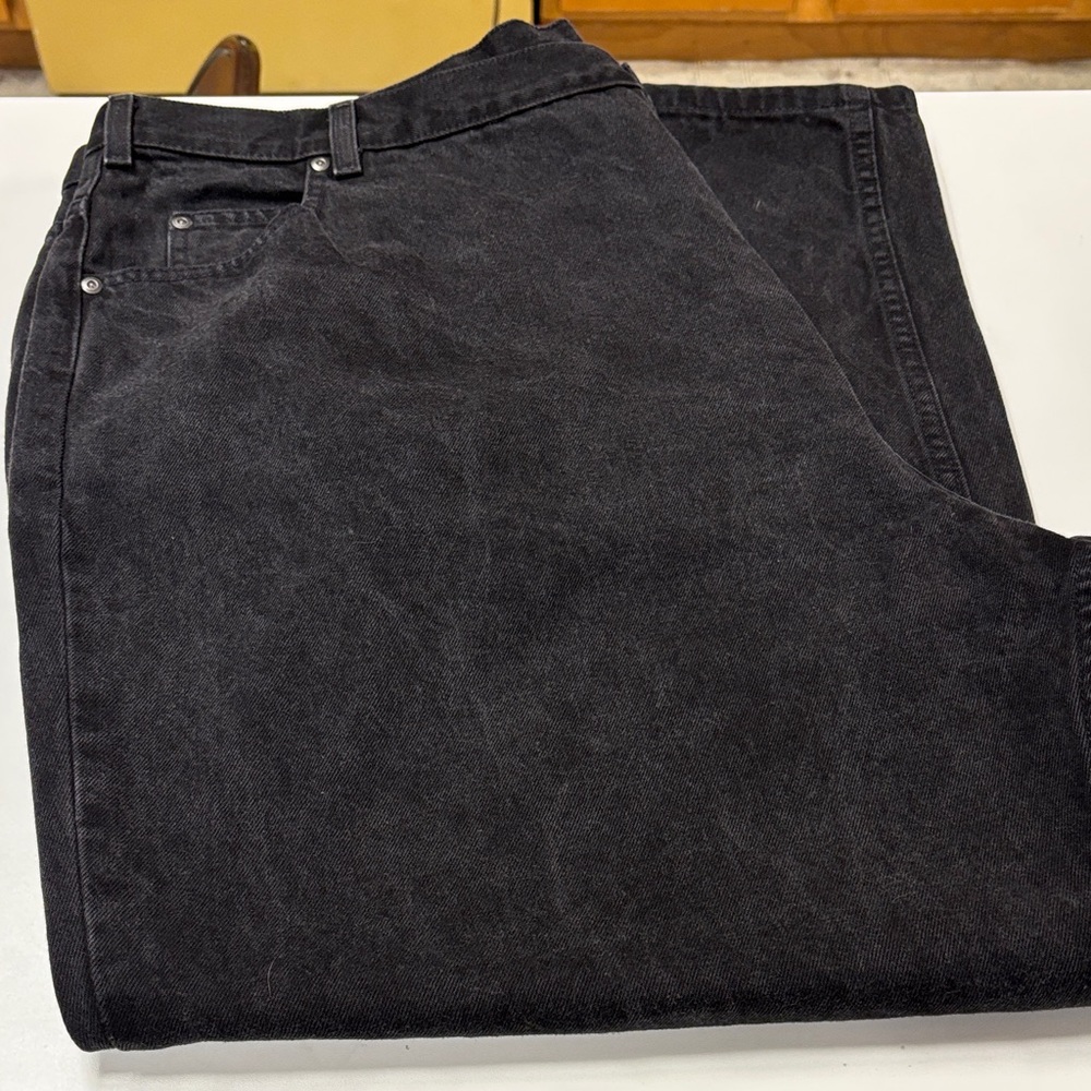 Lands' End Women’s Black Relaxed Jeans